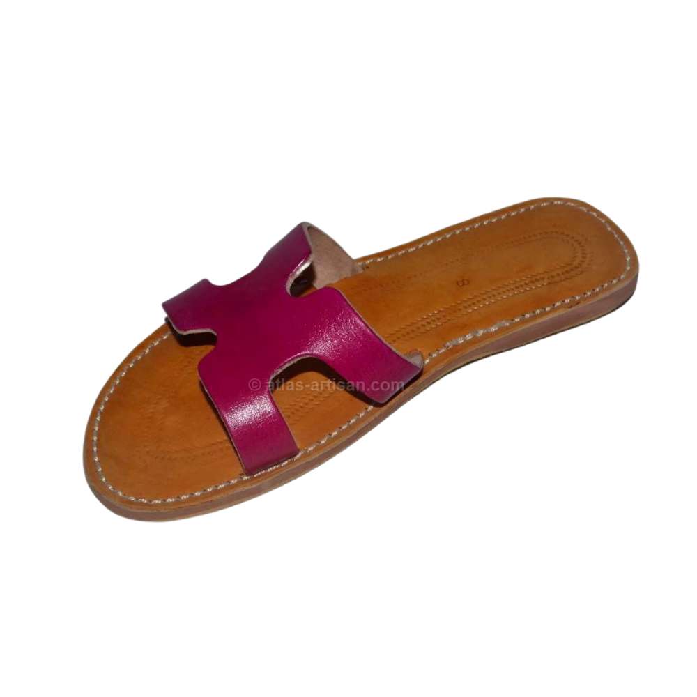 sandale_femmes_cuir_rouge