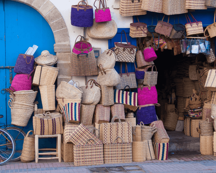 Straw bags of Morocco