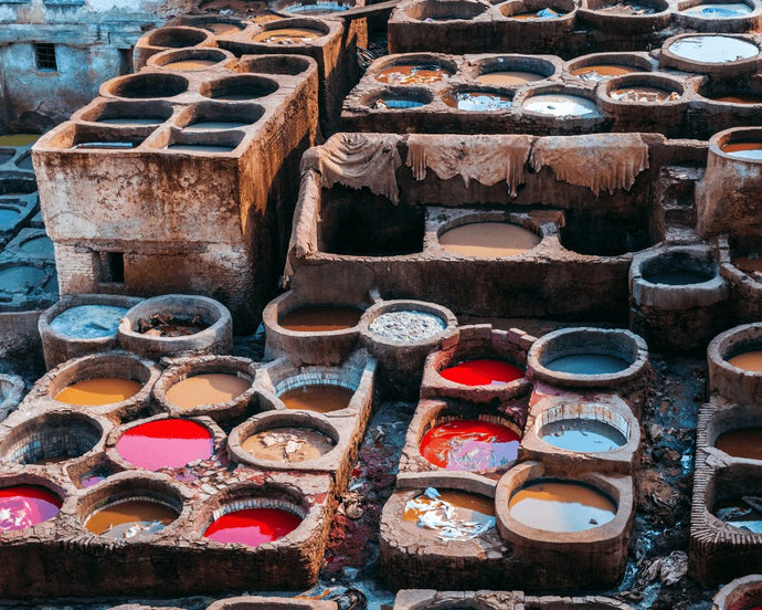 Morocco leather tanning