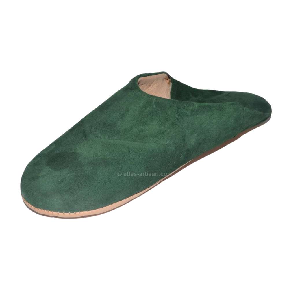 chaussures_marocain_daim_pour_femmes_vert_foncé