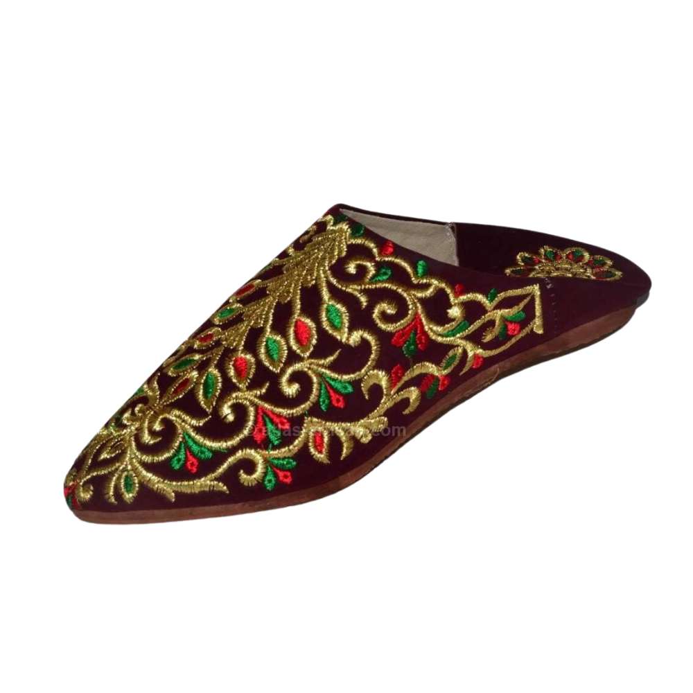 fassi_traditional_slippers_for_women_burgundy
