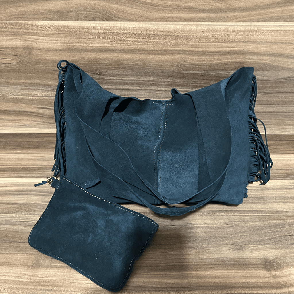 Black Suede Boho Bag_boho bag