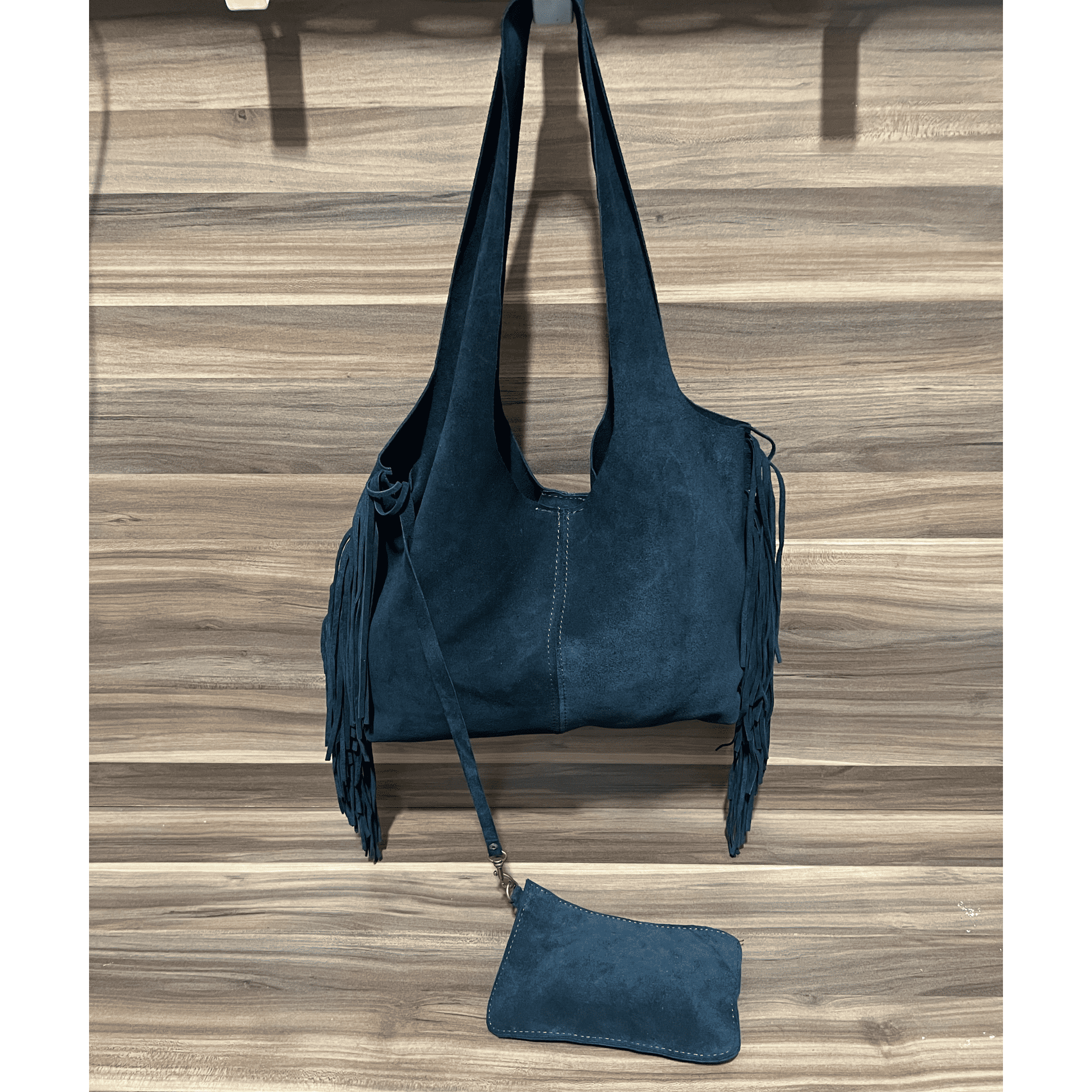 Black Suede Boho Bag_boho bag