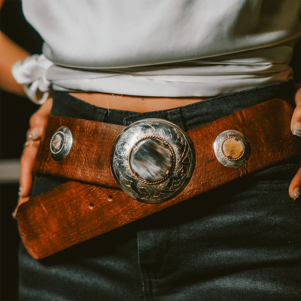 Moroccan belt with buckle | Moroccan leather belt women – Atlas