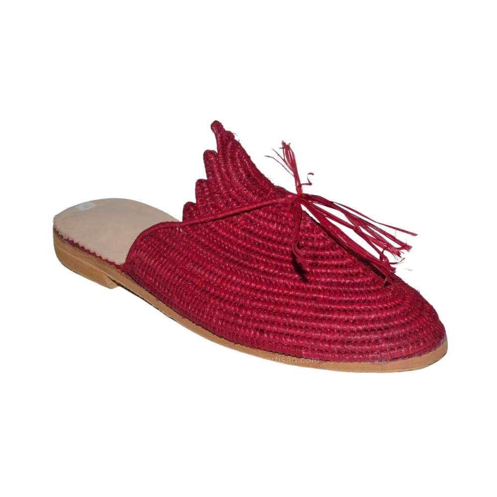 chaussures_raffia_pour_femmes_rouge
