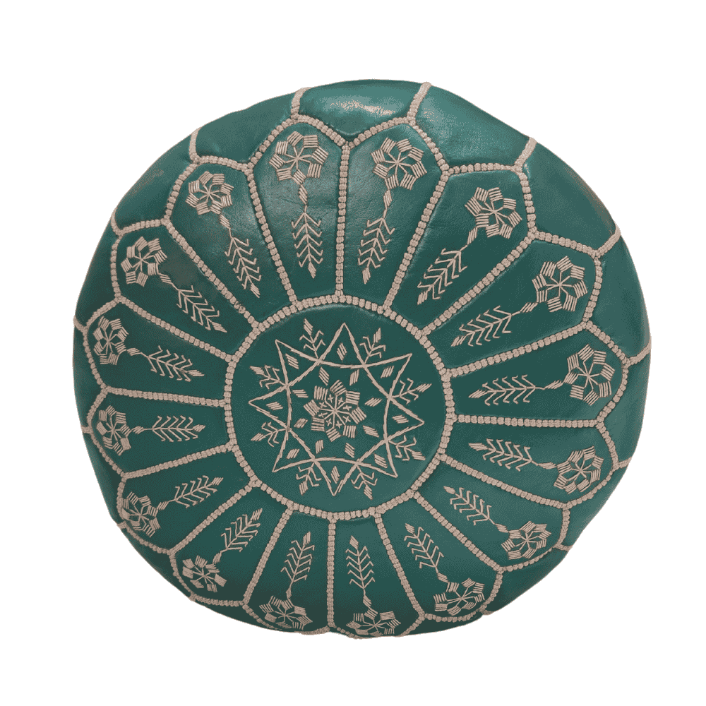 green_moroccan_ottomans_poufs_pattern