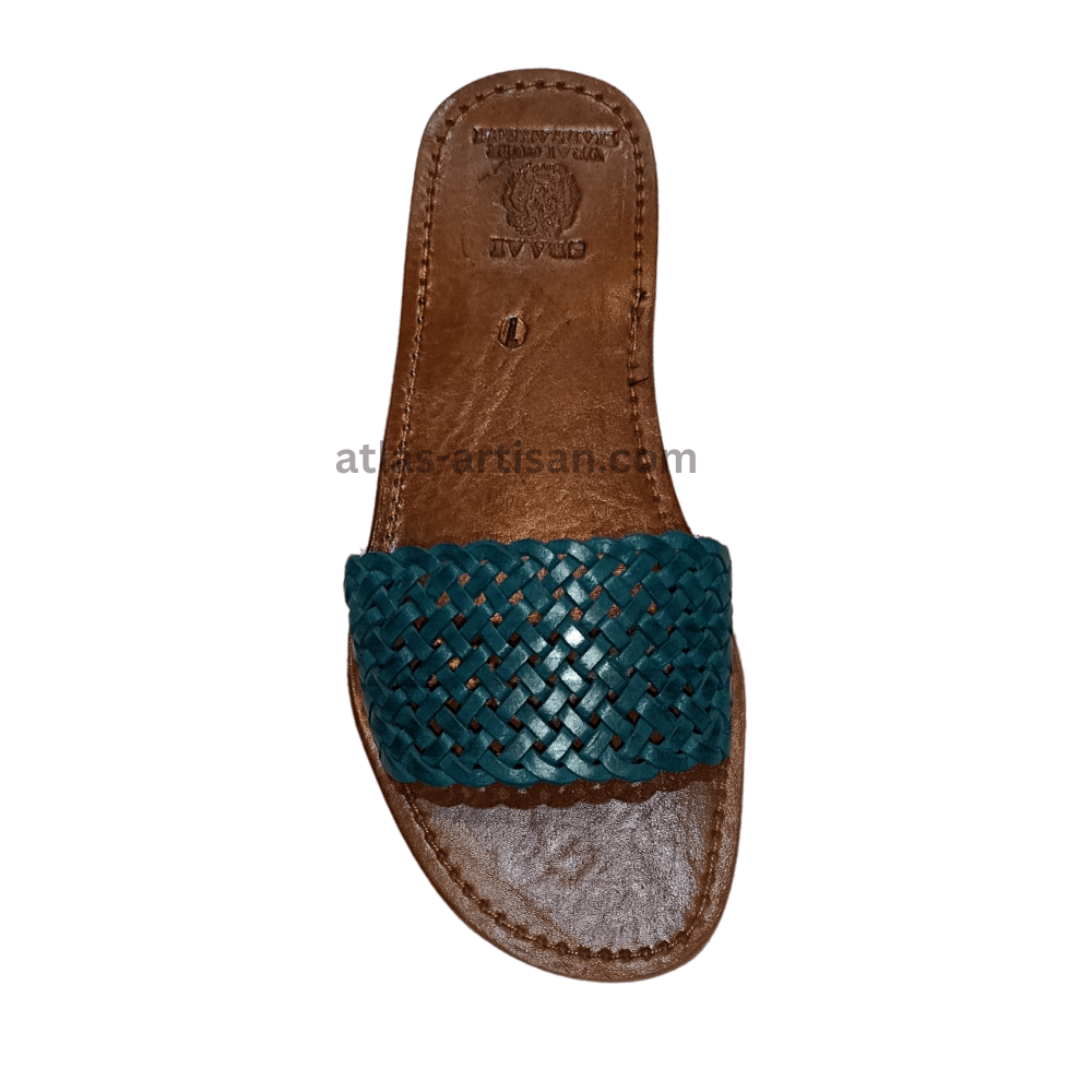 flat_sandals_leather_darkgreen