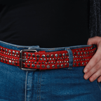 Leather Belt Roses_leather belt