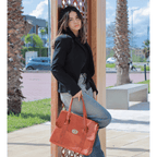 Leather satchel Tote_Satchel bag