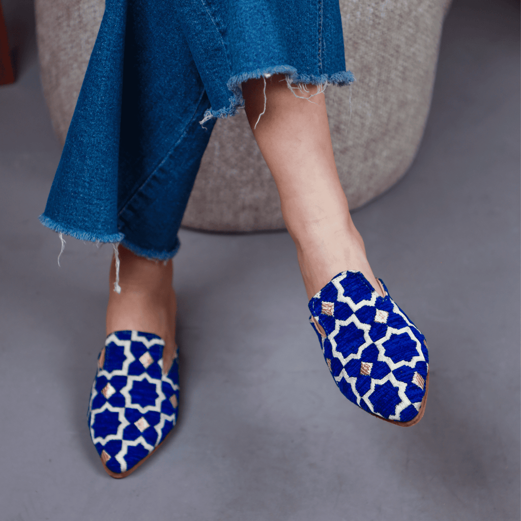 Leather Slippers Tamghra_chaussures