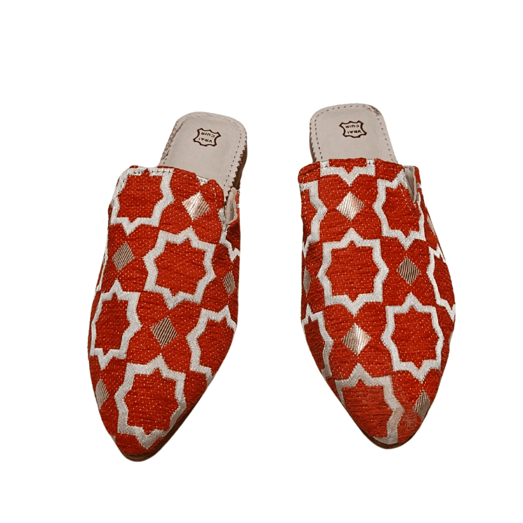 Leather Slippers Tamghra_chaussures