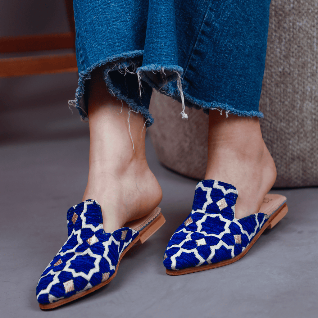 Leather Slippers Tamghra_chaussures