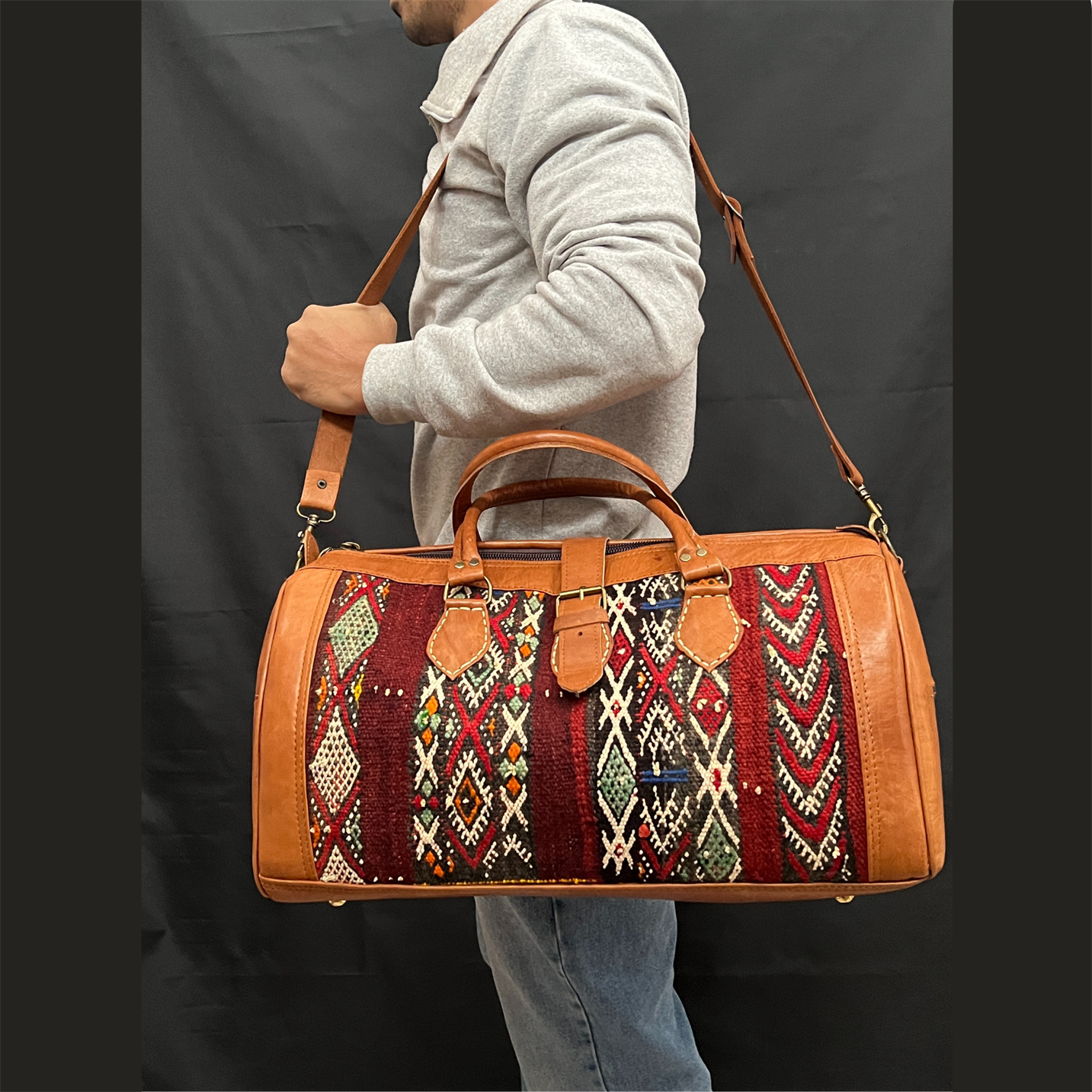 Sac de voyage en cuir Rifle