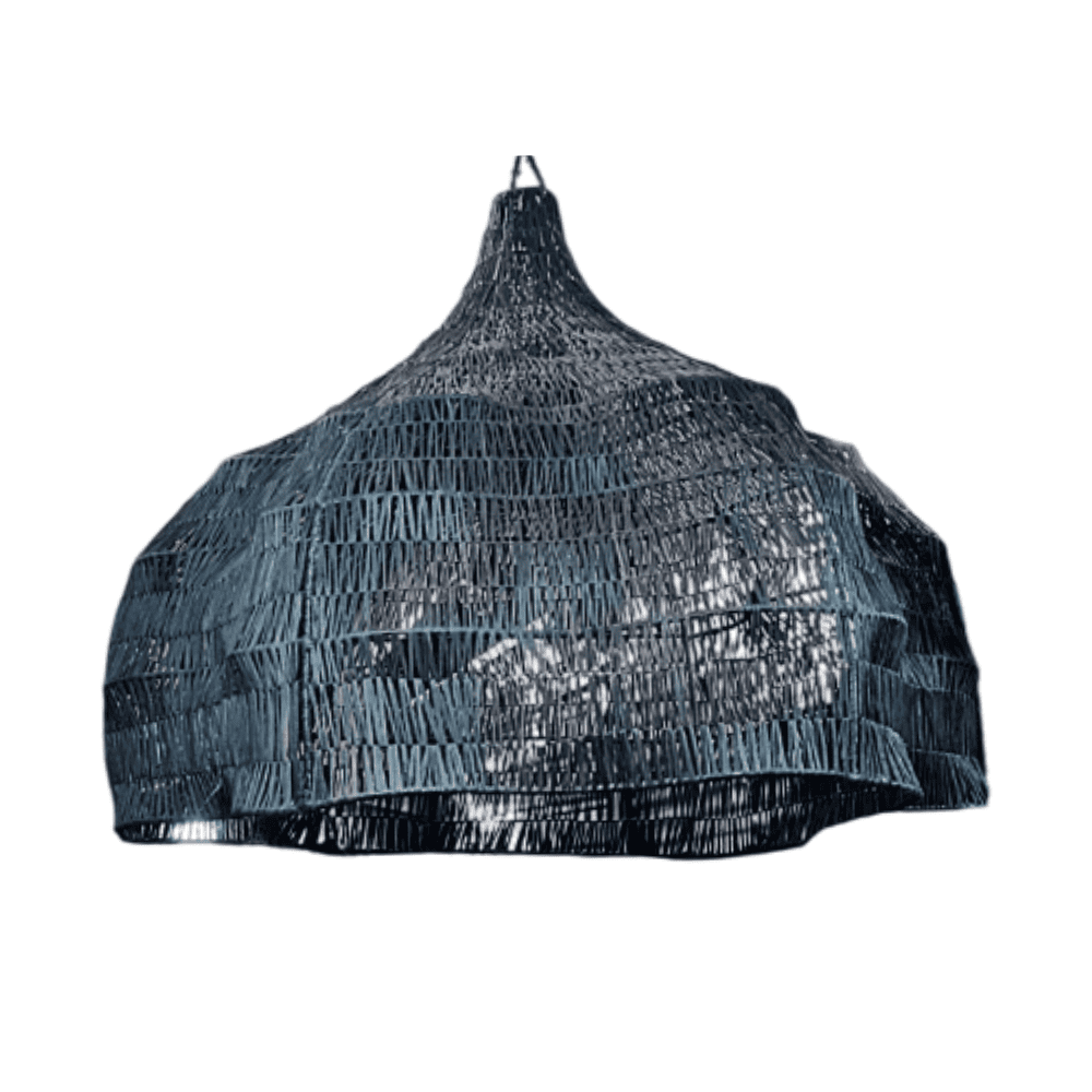 Lustre Raphia Moroccan raffia suspension | large chandelier Bohemian – Atlas-Artisan