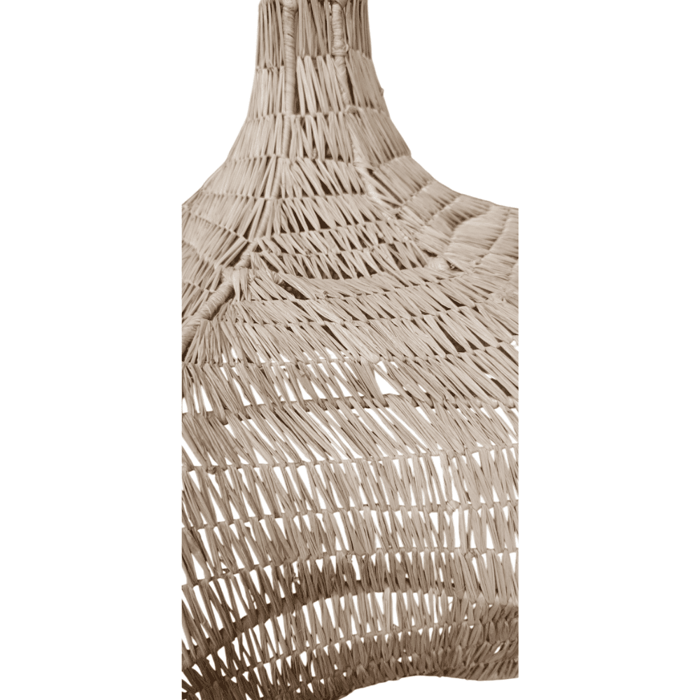 Lustre Raphia Moroccan raffia suspension | large chandelier Bohemian – Atlas-Artisan
