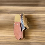 Raffia leather Slippers_Moroccan slippers