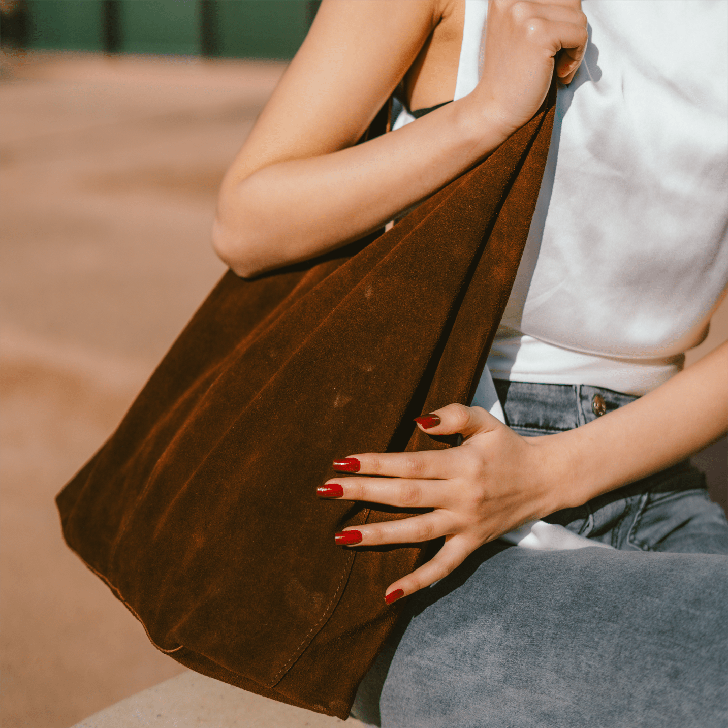 Sac daim Bohème_sac cuir daim