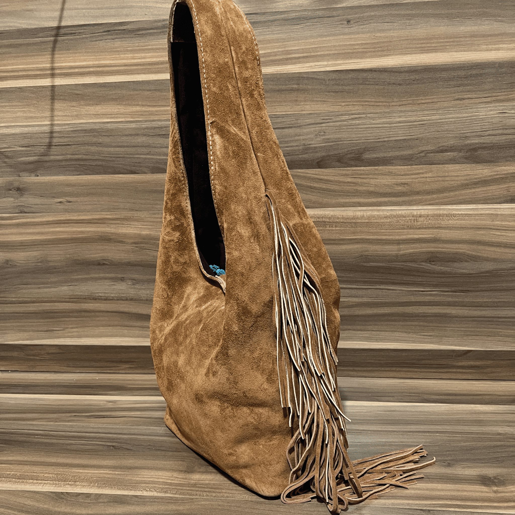 Suede Tote Bag Khaki_suede tote bag