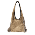 Suede Tote Bag Khaki_suede tote bag