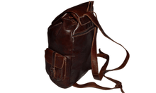 Load image into Gallery viewer, arrière sac à dos en cuir artisanat
