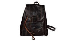 Load image into Gallery viewer, petit sac a dos cuir noir