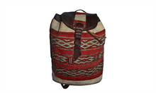 Load image into Gallery viewer, grand sac a dos cuir kilim