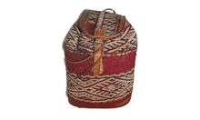 Load image into Gallery viewer, grand sac à dos cuir kilim
