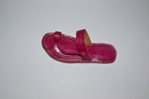 sandales cuir femme rose