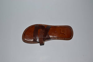 sandales artisanales cuir femme marron