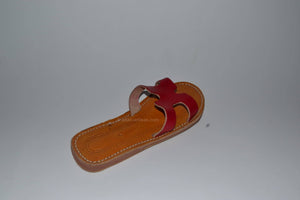 sandale cuir_femme_rouge