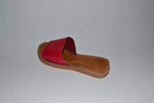 Load image into Gallery viewer, sandales cuir femme rouge